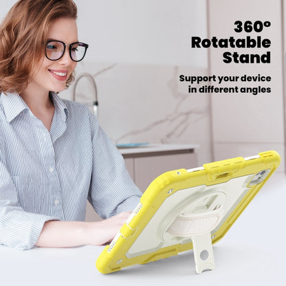 For iPad Pro 11 2024 Silicone Hybrid PC Tablet Case with Shoulder Strap(Beige + Yellow) - iPad Pro 11 2024 Cases by PMC Jewellery | Online Shopping South Africa | PMC Jewellery | Buy Now Pay Later Mobicred