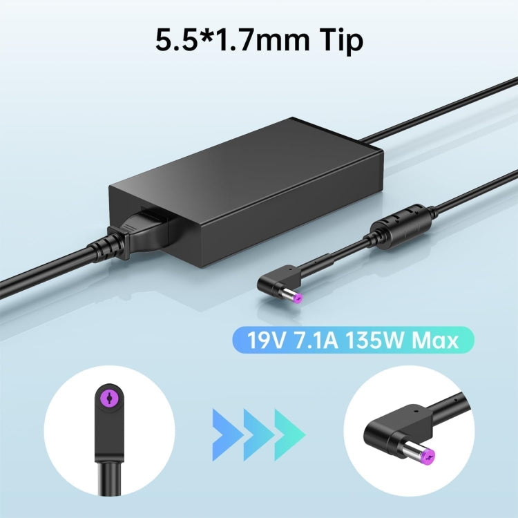 135W 19V 7.1A Laptop Notebook Power Adapter For Acer 5.5 x 1.7mm, Plug:US Plug - For Acer by PMC Jewellery | Online Shopping South Africa | PMC Jewellery | Buy Now Pay Later Mobicred