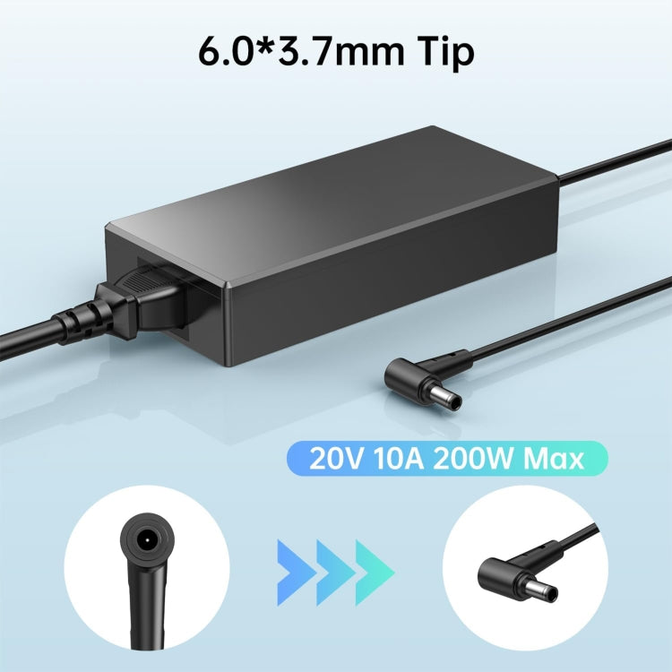 200W 20V 10A Laptop Notebook Power Adapter For Asus 6.0 x 3.7mm, Plug:UK Plug - For Asus by PMC Jewellery | Online Shopping South Africa | PMC Jewellery | Buy Now Pay Later Mobicred