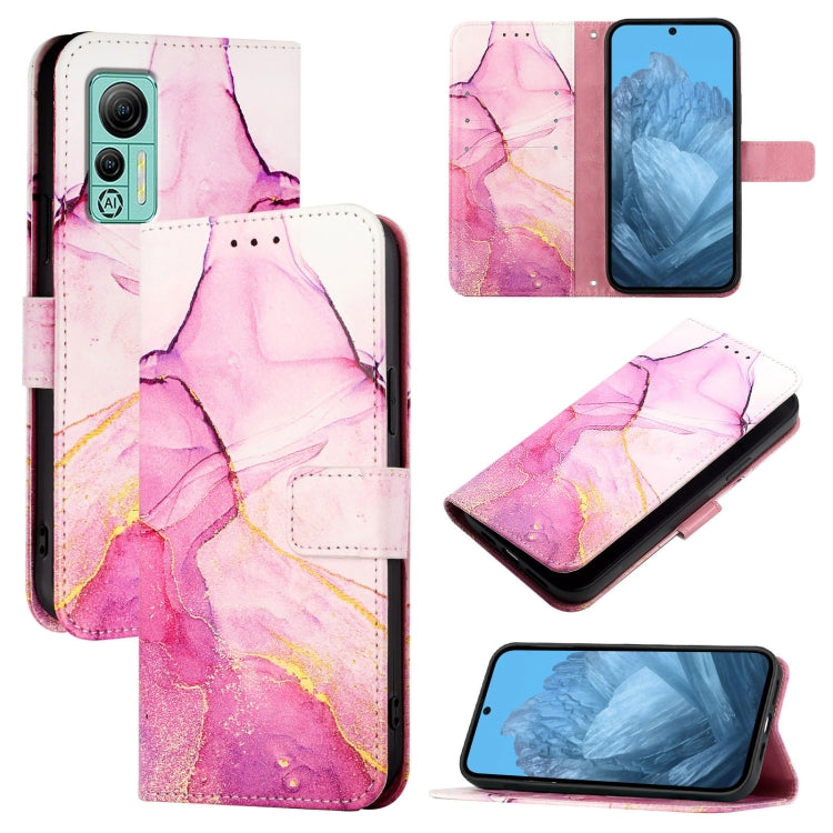 For Ulefone Note 14 PT003 Marble Pattern Flip Leather Phone Case(Pink Purple Gold) - Ulefone Cases by PMC Jewellery | Online Shopping South Africa | PMC Jewellery | Buy Now Pay Later Mobicred