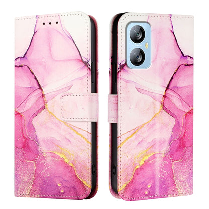 For Blackview A52 PT003 Marble Pattern Flip Leather Phone Case(Pink Purple Gold) - More Brand by PMC Jewellery | Online Shopping South Africa | PMC Jewellery | Buy Now Pay Later Mobicred