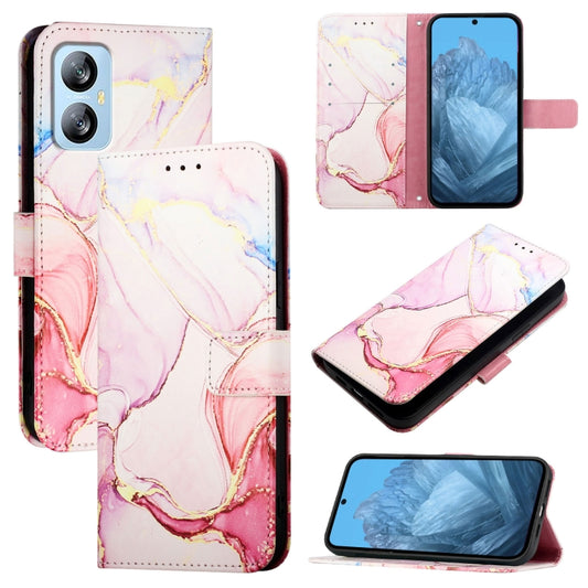 For Blackview A52 PT003 Marble Pattern Flip Leather Phone Case(Rose Gold) - More Brand by PMC Jewellery | Online Shopping South Africa | PMC Jewellery | Buy Now Pay Later Mobicred