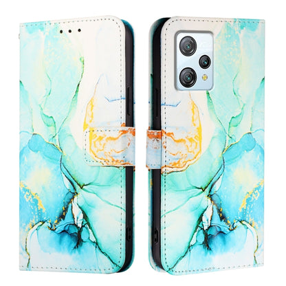 For Blackview A53 PT003 Marble Pattern Flip Leather Phone Case(Green) - More Brand by PMC Jewellery | Online Shopping South Africa | PMC Jewellery | Buy Now Pay Later Mobicred