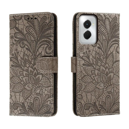 For Motorola Moto G Power 5G 2024 Lace Flower Embossing Flip Leather Phone Case(Grey) - Motorola Cases by PMC Jewellery | Online Shopping South Africa | PMC Jewellery | Buy Now Pay Later Mobicred