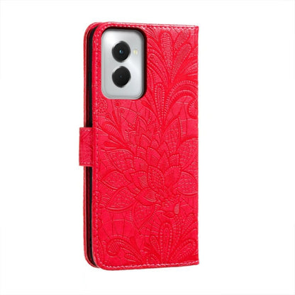 For Motorola Moto G Power 5G 2024 Lace Flower Embossing Flip Leather Phone Case(Red) - Motorola Cases by PMC Jewellery | Online Shopping South Africa | PMC Jewellery | Buy Now Pay Later Mobicred