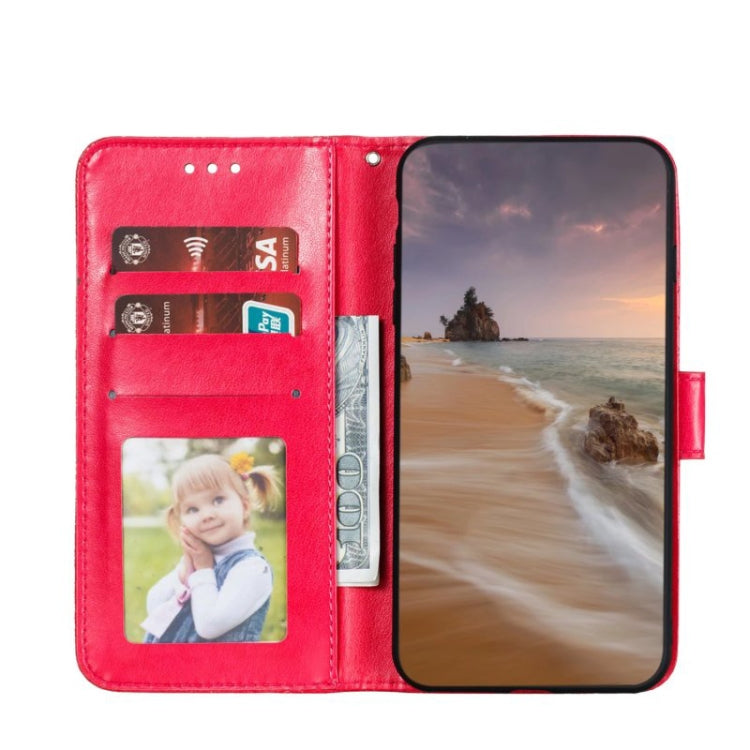 For Motorola Moto G Power 5G 2024 Lace Flower Embossing Flip Leather Phone Case(Red) - Motorola Cases by PMC Jewellery | Online Shopping South Africa | PMC Jewellery | Buy Now Pay Later Mobicred