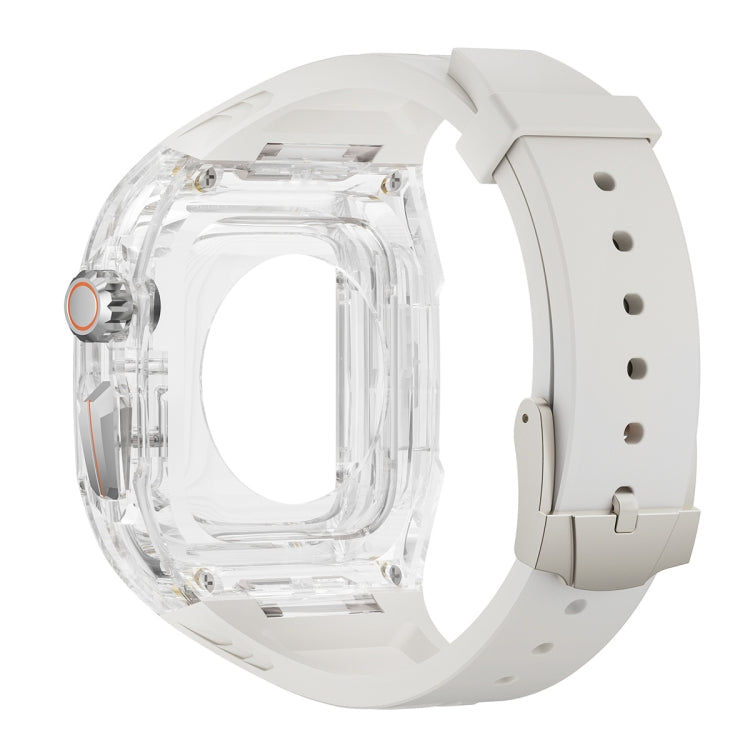 For Apple Watch Ultra 49mm Modified PC Hybrid TPU Watch Case Band(Starlight Transparent) - Watch Bands by PMC Jewellery | Online Shopping South Africa | PMC Jewellery | Buy Now Pay Later Mobicred