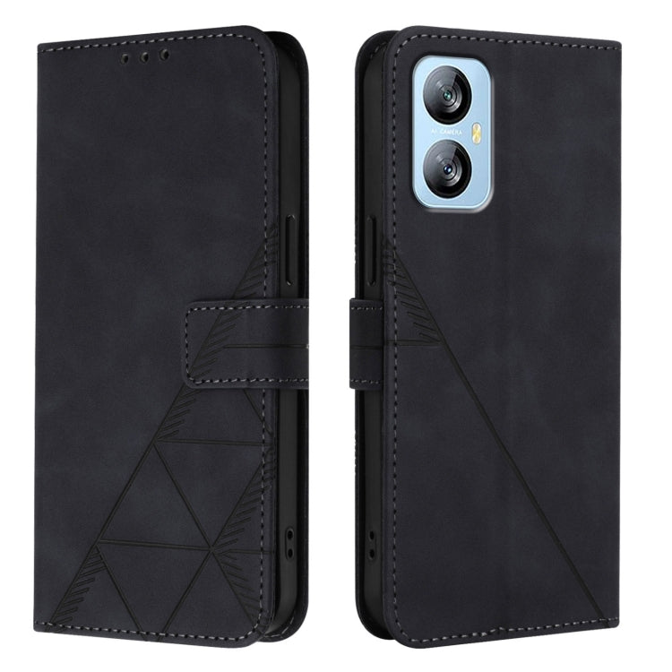 For Blackview A52 Crossbody 3D Embossed Flip Leather Phone Case(Black) - More Brand by PMC Jewellery | Online Shopping South Africa | PMC Jewellery | Buy Now Pay Later Mobicred