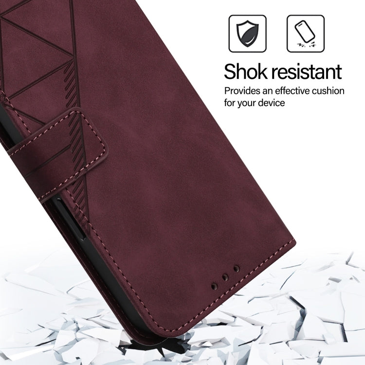 For Blackview A53 Crossbody 3D Embossed Flip Leather Phone Case(Wine Red) - More Brand by PMC Jewellery | Online Shopping South Africa | PMC Jewellery | Buy Now Pay Later Mobicred