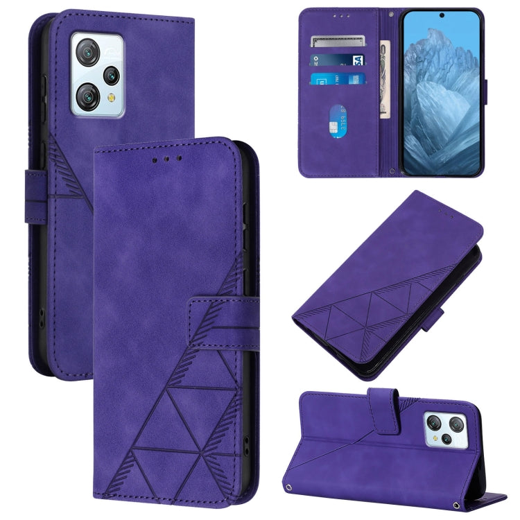 For Blackview A53 Crossbody 3D Embossed Flip Leather Phone Case(Purple) - More Brand by PMC Jewellery | Online Shopping South Africa | PMC Jewellery | Buy Now Pay Later Mobicred