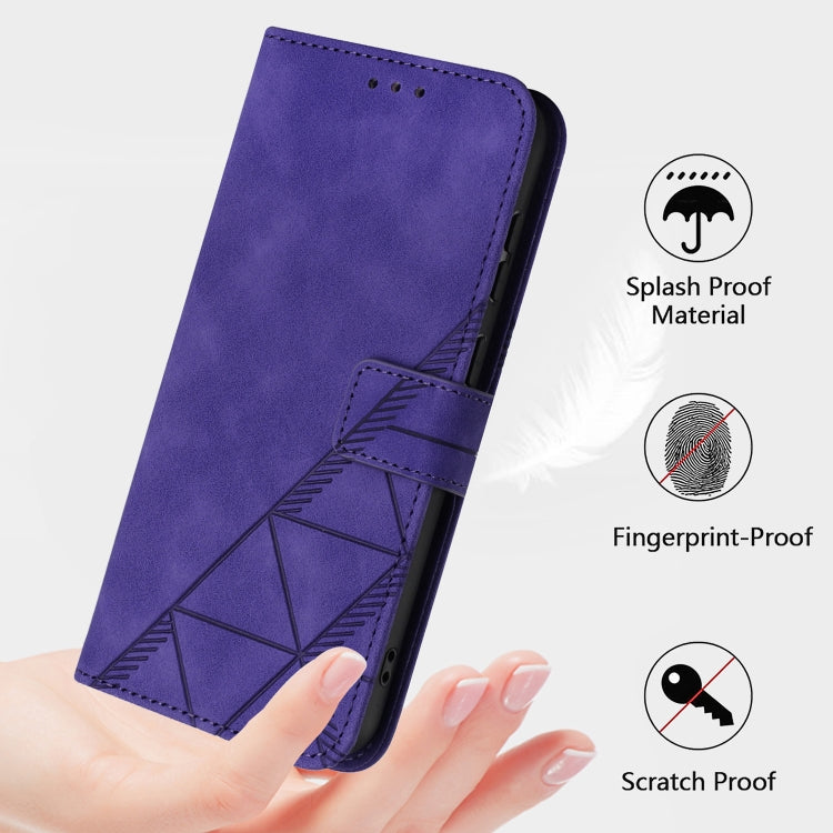 For Blackview A53 Crossbody 3D Embossed Flip Leather Phone Case(Purple) - More Brand by PMC Jewellery | Online Shopping South Africa | PMC Jewellery | Buy Now Pay Later Mobicred