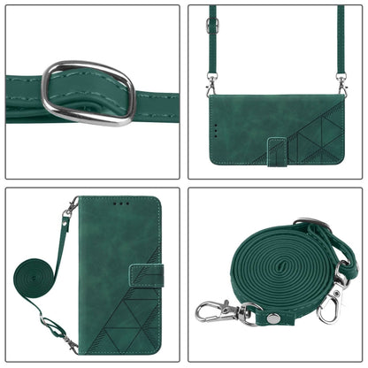 For Blackview Wave 6C Crossbody 3D Embossed Flip Leather Phone Case(Green) - More Brand by PMC Jewellery | Online Shopping South Africa | PMC Jewellery | Buy Now Pay Later Mobicred