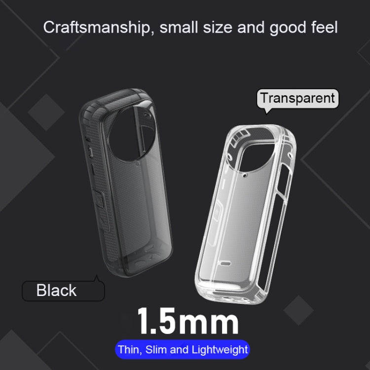 For Insta360 X4 Clear 1.5mm Soft TPU Protective Case With Neck Strap(Transperant) - Case & Bags by PMC Jewellery | Online Shopping South Africa | PMC Jewellery | Buy Now Pay Later Mobicred