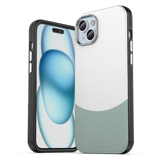 For iPhone 16 Plus Leather Texture MagSafe Magnetic TPU + PC Phone Case(Cyan) - iPhone 16 Plus Cases by PMC Jewellery | Online Shopping South Africa | PMC Jewellery | Buy Now Pay Later Mobicred