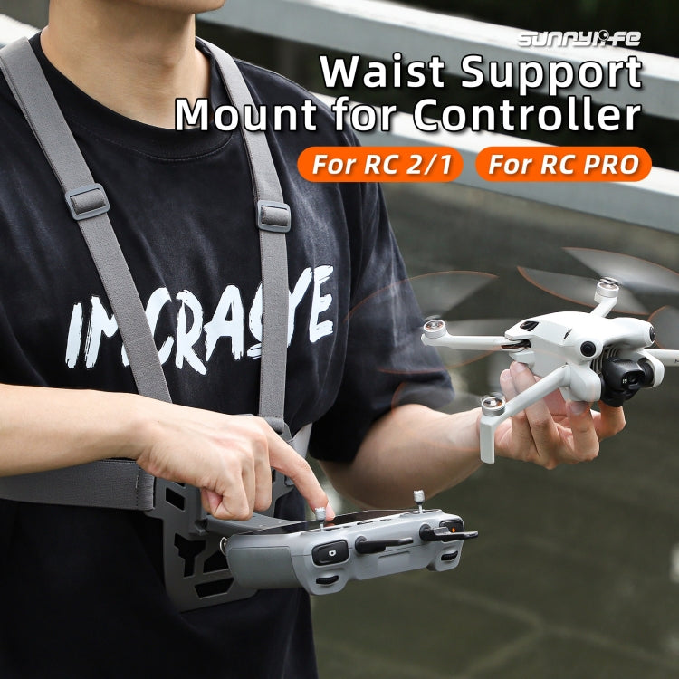 For DJI RC 2 / 1 Sunnylife Remote Control Waist Support Bracket Chest Strap(Grey) - Holder Series by Sunnylife | Online Shopping South Africa | PMC Jewellery | Buy Now Pay Later Mobicred