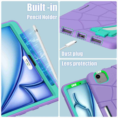 For iPad Air 11 2024 Silicone + PC Shockproof Protective Tablet Case(Purple Mint Green) - iPad Air 11 2024 Cases by PMC Jewellery | Online Shopping South Africa | PMC Jewellery | Buy Now Pay Later Mobicred