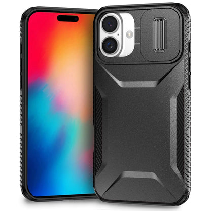 For iPhone 16 Sliding Camshield Phone Case(Black) - iPhone 16 Cases by PMC Jewellery | Online Shopping South Africa | PMC Jewellery | Buy Now Pay Later Mobicred