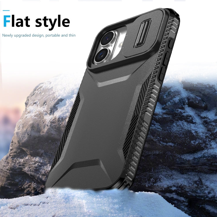 For iPhone 16 Sliding Camshield Phone Case(Black) - iPhone 16 Cases by PMC Jewellery | Online Shopping South Africa | PMC Jewellery | Buy Now Pay Later Mobicred