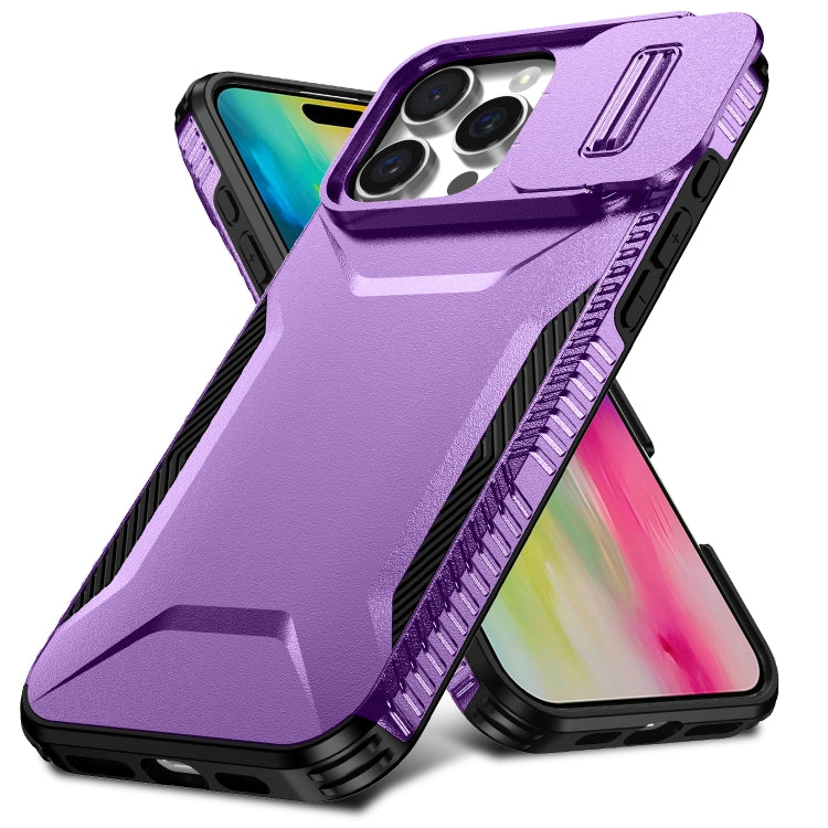 For iPhone 16 Pro Sliding Camshield Phone Case(Purple) - iPhone 16 Pro Cases by PMC Jewellery | Online Shopping South Africa | PMC Jewellery | Buy Now Pay Later Mobicred