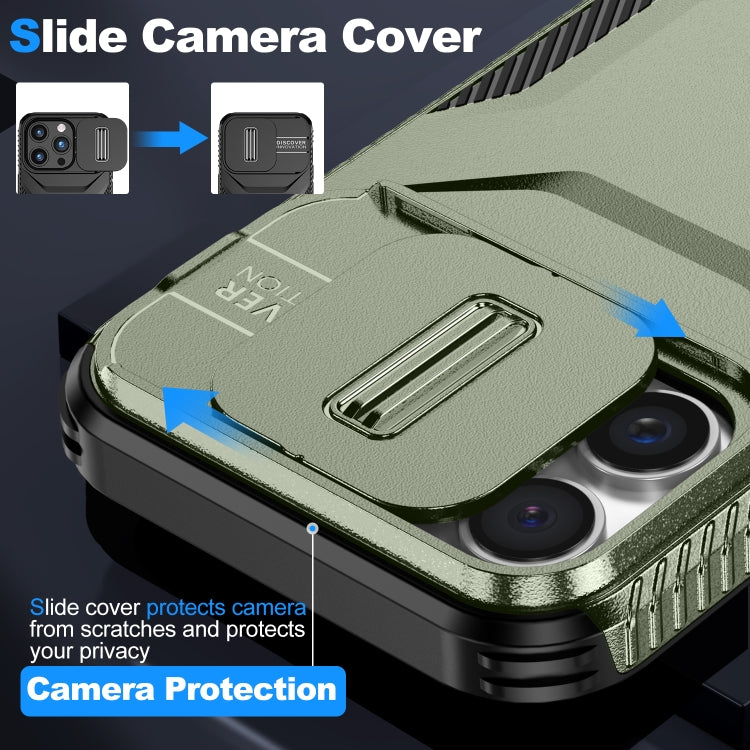 For iPhone 16 Pro Max Sliding Camshield Phone Case(Alpine Green) - iPhone 16 Pro Max Cases by PMC Jewellery | Online Shopping South Africa | PMC Jewellery | Buy Now Pay Later Mobicred