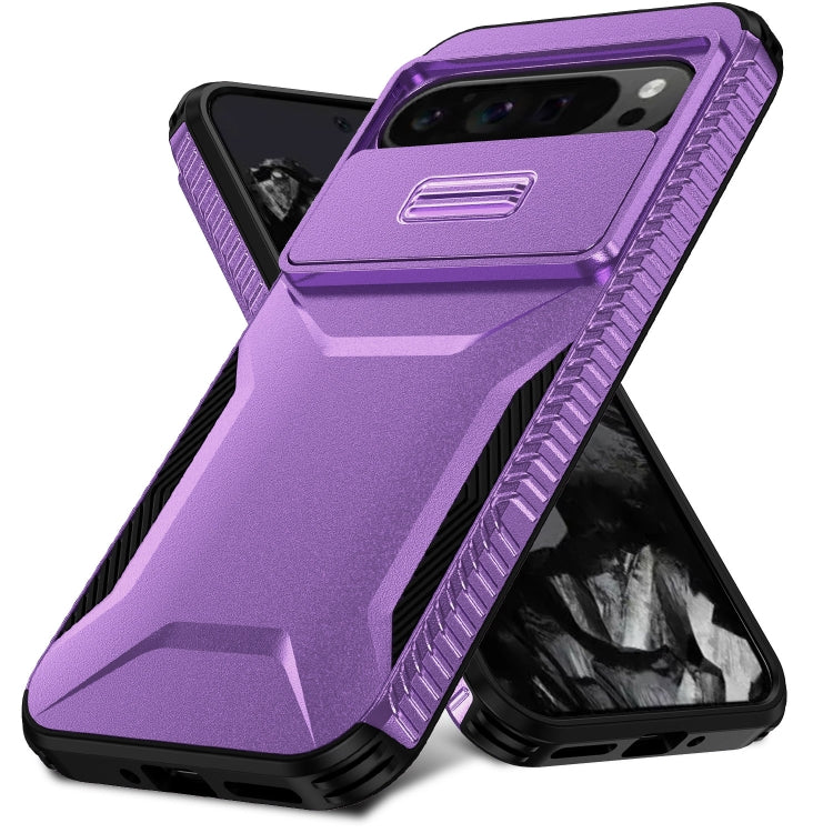 For Google Pixel 9 Pro XL Sliding Camshield Phone Case(Purple) - Google Cases by PMC Jewellery | Online Shopping South Africa | PMC Jewellery | Buy Now Pay Later Mobicred