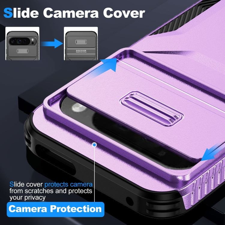 For Google Pixel 9 Pro XL Sliding Camshield Phone Case(Purple) - Google Cases by PMC Jewellery | Online Shopping South Africa | PMC Jewellery | Buy Now Pay Later Mobicred