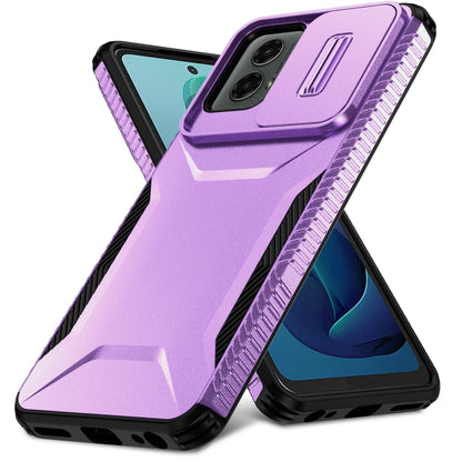 For Motorola Moto G 5G 2024 Sliding Camshield Phone Case(Purple) - Motorola Cases by PMC Jewellery | Online Shopping South Africa | PMC Jewellery | Buy Now Pay Later Mobicred