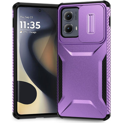 For Motorola Edge 5G 2024 Sliding Camshield Phone Case(Purple) - Motorola Cases by PMC Jewellery | Online Shopping South Africa | PMC Jewellery | Buy Now Pay Later Mobicred