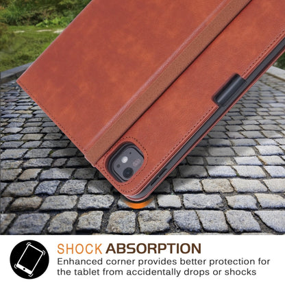 For iPad Pro 11 2024 Front Stand Smart TPU Leather Tablet Case(Brown) - iPad Pro 11 2024 Cases by PMC Jewellery | Online Shopping South Africa | PMC Jewellery | Buy Now Pay Later Mobicred