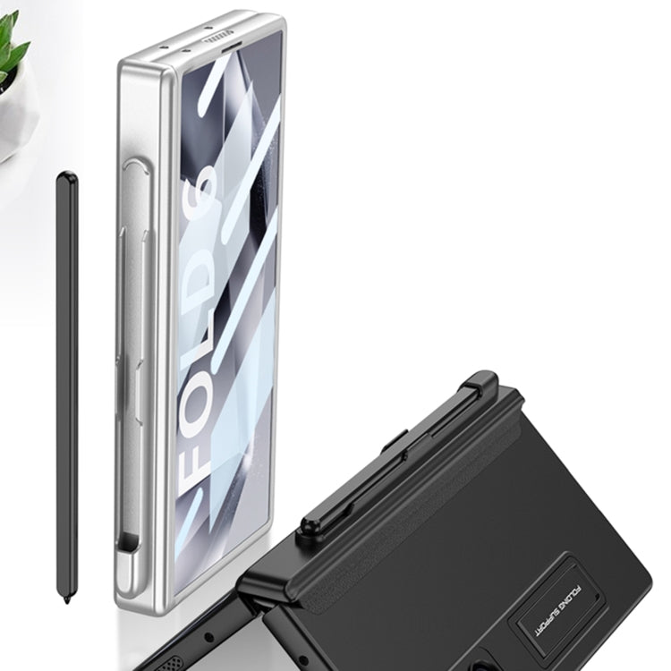 For Samsung Galaxy Z Fold6 GKK Integrated Full Coverage Magnetic Fold Phone Case with Pen Slot, Not Included Pen(Silver) - Galaxy Z Fold6 5G Cases by GKK | Online Shopping South Africa | PMC Jewellery | Buy Now Pay Later Mobicred