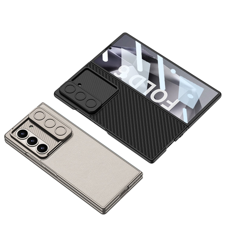 For Samsung Galaxy Z Fold6 GKK Integrated Ultra-thin Sliding Window Leather Phone Case(Grey) - Galaxy Z Fold6 5G Cases by GKK | Online Shopping South Africa | PMC Jewellery | Buy Now Pay Later Mobicred