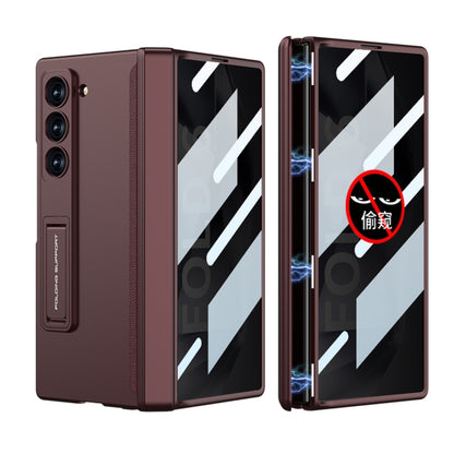 For Samsung Galaxy Z Fold6 GKK Integrated Anti Peep Full Coverage Magnetic Fold Phone Case(Wine Red) - Galaxy Z Fold6 5G Cases by GKK | Online Shopping South Africa | PMC Jewellery | Buy Now Pay Later Mobicred