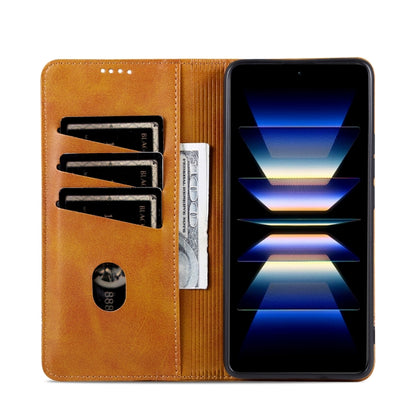 For Redmi K70 Ultra AZNS Magnetic Calf Texture Flip Leather Phone Case(Light Brown) - Xiaomi Cases by AZNS | Online Shopping South Africa | PMC Jewellery | Buy Now Pay Later Mobicred