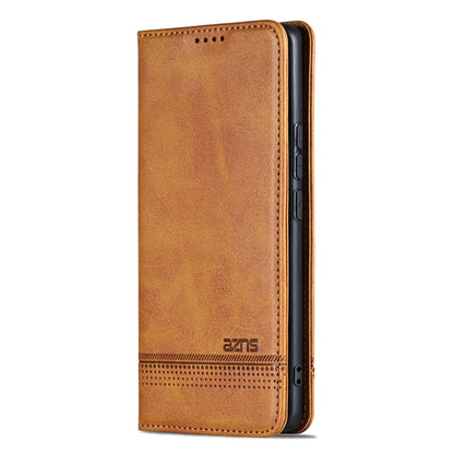 For Redmi Note 14 Pro+ 5G AZNS Magnetic Calf Texture Flip Leather Phone Case(Light Brown) - Note 14 Pro+ Cases by AZNS | Online Shopping South Africa | PMC Jewellery | Buy Now Pay Later Mobicred