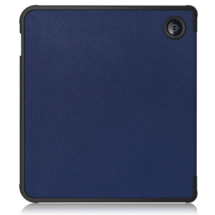 For Kobo Libra Colour 2024 Solid Color Deformation TPU Leather Smart Tablet Case(Dark Blue) - Others by PMC Jewellery | Online Shopping South Africa | PMC Jewellery | Buy Now Pay Later Mobicred