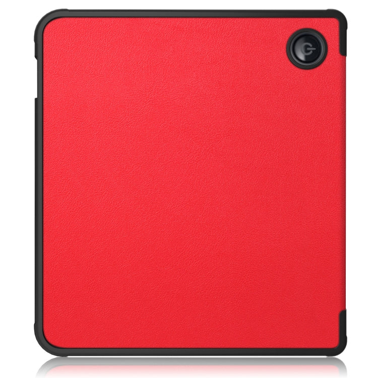 For Kobo Libra Colour 2024 Solid Color Deformation TPU Leather Smart Tablet Case(Red) - Others by PMC Jewellery | Online Shopping South Africa | PMC Jewellery | Buy Now Pay Later Mobicred