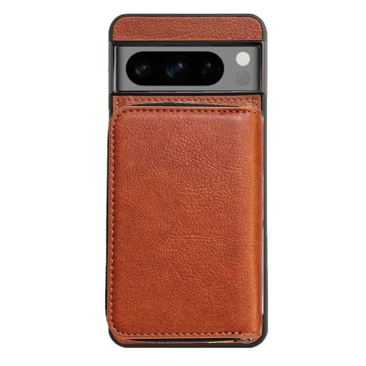 For Google Pixel 9 Pro XL Solid Color Zipper 11-Card Slots Bag Phone Case with Lanyard(Brown) - Google Cases by PMC Jewellery | Online Shopping South Africa | PMC Jewellery | Buy Now Pay Later Mobicred