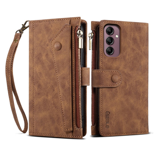 For Samsung Galaxy S25 5G ESEBLE Retro Frosted RFID Flip Leather Phone Case(Brown) - Galaxy S25 5G Cases by ESEBLE | Online Shopping South Africa | PMC Jewellery | Buy Now Pay Later Mobicred