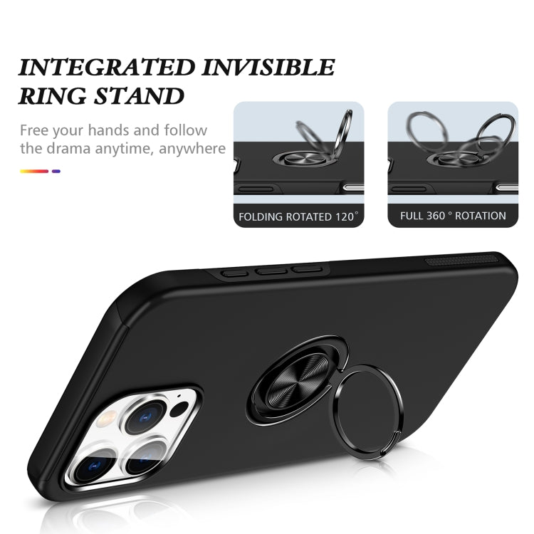 For iPhone 16 Plus Magnetic Ring Holder Phone Case(Black) - iPhone 16 Plus Cases by PMC Jewellery | Online Shopping South Africa | PMC Jewellery | Buy Now Pay Later Mobicred