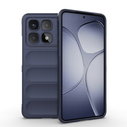 For Redmi K70 Ultra Global Magic Shield TPU + Flannel Phone Case(Dark Blue) - Xiaomi Cases by PMC Jewellery | Online Shopping South Africa | PMC Jewellery | Buy Now Pay Later Mobicred