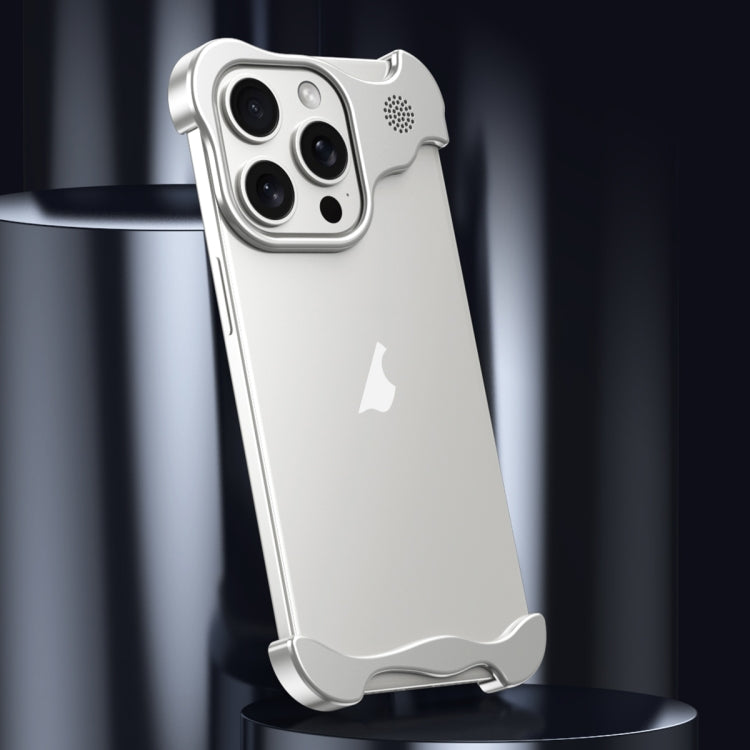 For iPhone 13 Pro Aromatherapy Alloy Frameless Phone Case(Silver) - iPhone 13 Pro Cases by PMC Jewellery | Online Shopping South Africa | PMC Jewellery | Buy Now Pay Later Mobicred