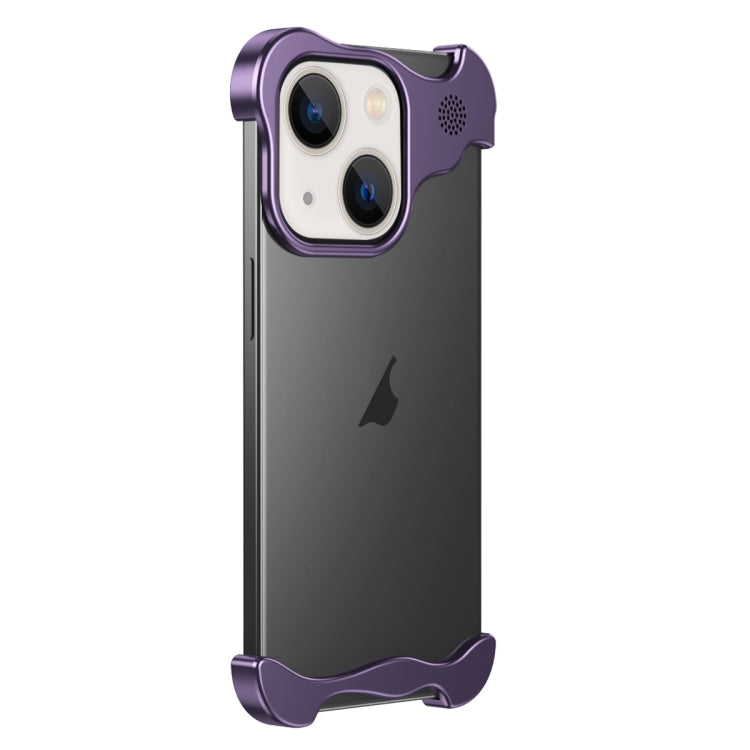 For iPhone 14 Aromatherapy Alloy Frameless Phone Case(Purple) - iPhone 14 Cases by PMC Jewellery | Online Shopping South Africa | PMC Jewellery | Buy Now Pay Later Mobicred