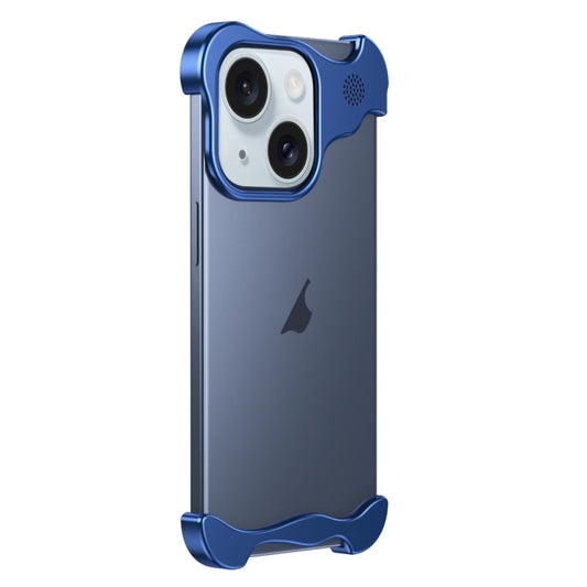 For iPhone 15 Aromatherapy Alloy Frameless Phone Case(Blue) - iPhone 15 Cases by PMC Jewellery | Online Shopping South Africa | PMC Jewellery | Buy Now Pay Later Mobicred