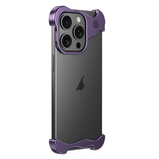 For iPhone 15 Pro Aromatherapy Alloy Frameless Phone Case(Purple) - iPhone 15 Pro Cases by PMC Jewellery | Online Shopping South Africa | PMC Jewellery | Buy Now Pay Later Mobicred