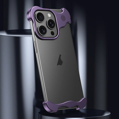 For iPhone 16 Pro Aromatherapy Alloy Frameless Phone Case(Purple) - iPhone 16 Pro Cases by PMC Jewellery | Online Shopping South Africa | PMC Jewellery | Buy Now Pay Later Mobicred