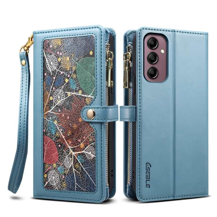 For Samsung Galaxy S25+ 5G ESEBLE Star Series Lanyard Zipper Wallet RFID Leather Case(Blue) - Galaxy S25+ 5G Cases by ESEBLE | Online Shopping South Africa | PMC Jewellery | Buy Now Pay Later Mobicred