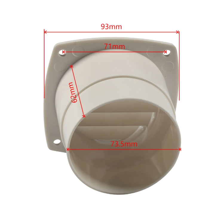 Yacht / RV 93.5mm Louvered Vents with Screws(White) - Air Conditioning System by PMC Jewellery | Online Shopping South Africa | PMC Jewellery | Buy Now Pay Later Mobicred