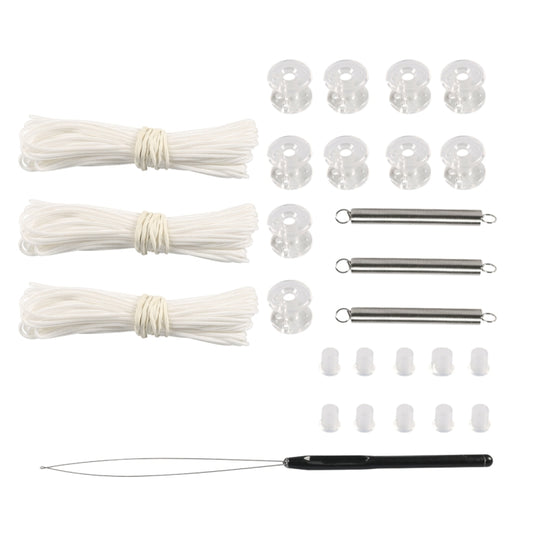 27pcs / Set RV / Yacht Pleated Shade Accessories Pull Cord Double Wheel Plug Spring(White) - Hand Tool Sets by PMC Jewellery | Online Shopping South Africa | PMC Jewellery | Buy Now Pay Later Mobicred