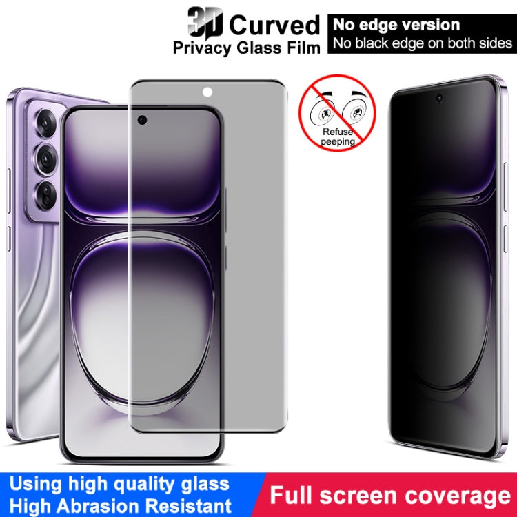 For OPPO Reno12 Pro Global imak 3D Curved Privacy Full Screen Tempered Glass Film - Reno12 Pro Tempered Glass by imak | Online Shopping South Africa | PMC Jewellery | Buy Now Pay Later Mobicred