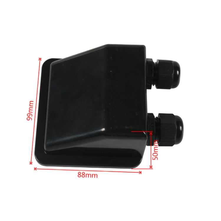 RV Sealed Waterproof Solar Double Cable Entry Gland Box(Black) - Other Tools by PMC Jewellery | Online Shopping South Africa | PMC Jewellery | Buy Now Pay Later Mobicred